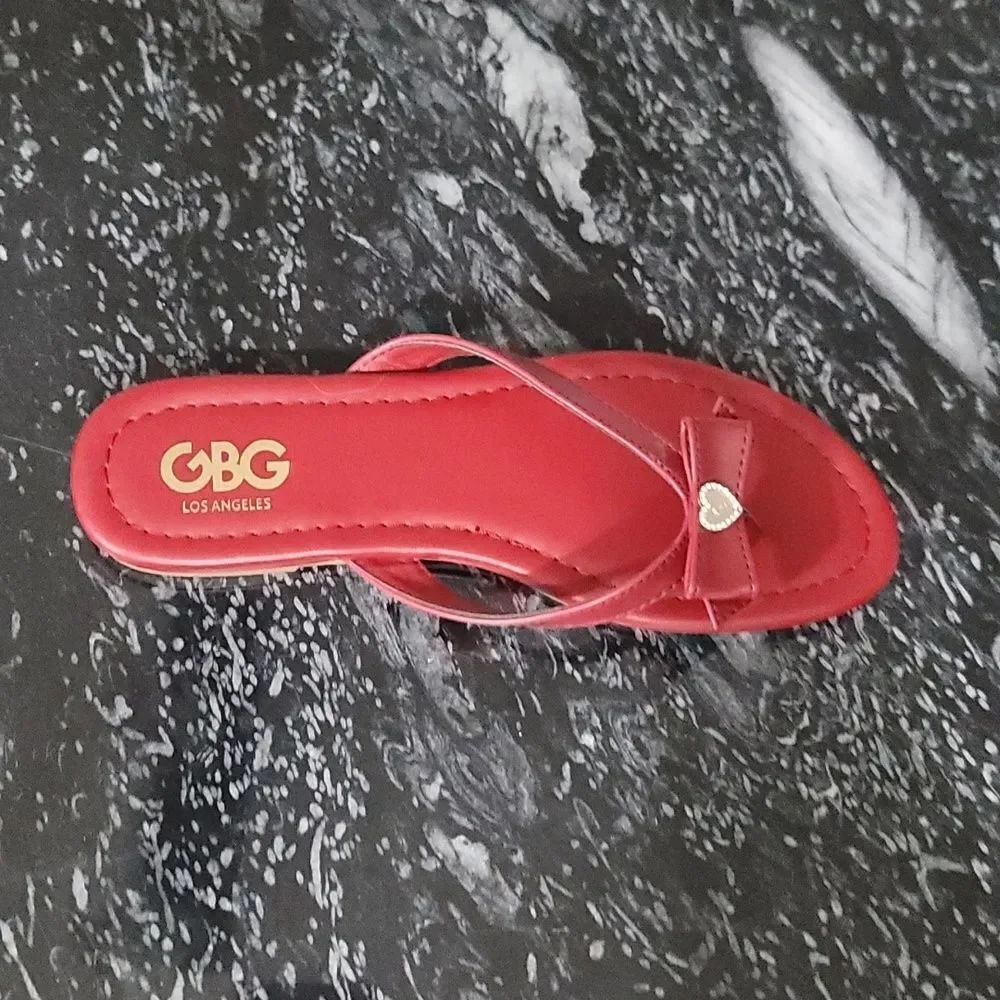 BRAND NEW GBG BOWNOT SLIP ON WOMENS FLAT SANDALS